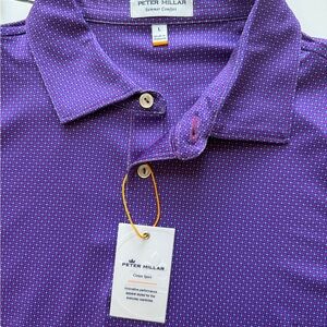 Peter Millar Purple Microprint Polo
